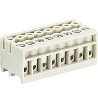 Разъем на печатную плату, подвод кабеля сбоку, без маркировки, 3 полюса, шаг: 3,50 мм, винтовая фиксация провода, 160V, 6А, цвет: серый, серия 8543 | код 25.602.5353.0 | Wieland