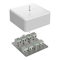 Коробка огнестойкая для кабель-канала 40-0470-FR6.0-16 Е15-Е120 103х103х45 RAL9003 (22 шт/кор) Промрукав | код 40-0470-FR6.0-16 | ПРОМРУКАВ