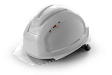 Каска защитная СОМЗ-80 Абсолют Престиж RAPID белая (бесцветный прозрачный козырек) | код 783717 | РОСОМЗ