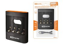 Зарядное устройство 36044 (3600 mA 4 слота АА/ААА 4 кан.USB) TDM | код SQ1702-0100 | TDM