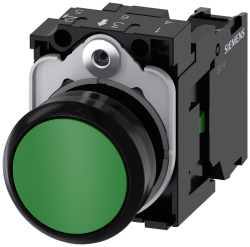 Кнопка 22мм круглая пластик зел. | код 3SU11000AB401BA0 | Siemens Кнопка 22мм круглая пластик зел. | код 3SU11000AB401BA0 | Siemens