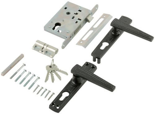 Замок врезной с ручками "Зенит" ЗВ4-3.01 серебр. 67001 фото 5