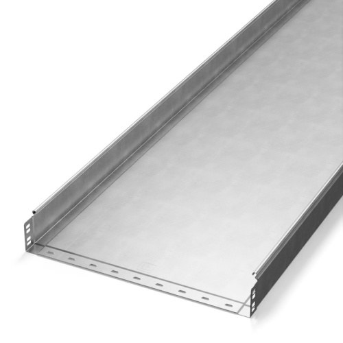 Лоток неперфорированный Стандарт INOX (AISI 304) 500х80х3000 (1,0 мм) (3 м/уп) Промрукав | код PR16.2324 | ПРОМРУКАВ