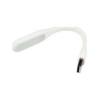 White Светильник-фонарь переносной, прорезиненный корпус, 6 LED, питание от USB-порта. Упаковка-картон, цвет-белый. | код UL-00000253 | Uniel