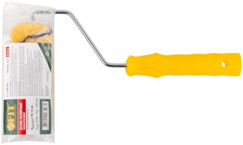 Валик полиакриловый, бежевый с черной полоской, диаметр 40/61 мм, ворс 10.4 мм, 150 мм | код 1852 | FIT фото 3