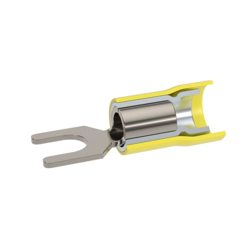 Наконечник вилочный с изолир.фланцем ПВХ, двойная гильза, 2,5-6 кв.мм М5 (д.5,3 мм) (НВИ) | код 2C15P-DS-PVC | DKC Наконечник вилочный с изолир.фланцем ПВХ, двойная гильза, 2,5-6 кв.мм М5 (д.5,3 мм) (НВИ) | код 2C15P-DS-PVC | DKC