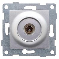 Розетка телевизионная TV 1-м СП Ugra механизм серебр. | код С11А1-004 | GUSI