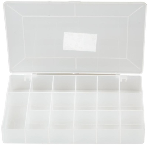 Ящик для крепежа (органайзер) прозрачный 11дюйм ( 275х185х42мм ) FIT 65641