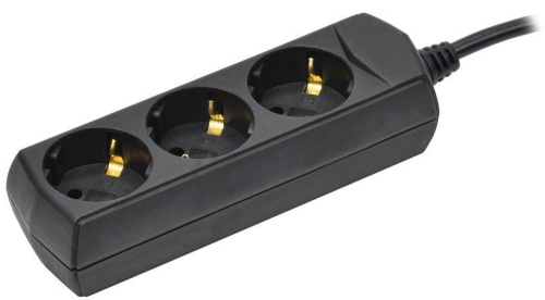 Удлинитель 3х3м с заземл. 10А IP20 У03 250В ПВС 3х1 черн. | код WYP10-10-03-03-Z-K02-G | GENERICA