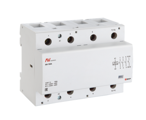 Контактор модульный КМ 100А 4NO 110VAC (6 мод.) AVERES EKF | код km-av-6-100-40-110V | EKF