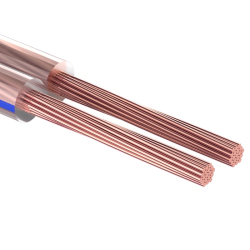 Кабель акустический REXANT 2х2,00 мм кв, прозрачный BLUELINE, мини-бухта 10 м | код 01-6207-3-10 | REXANT