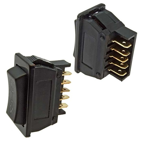 Клавишный переключатель автомобильный RUICHI ASW-01, ON-ON, DPDT, 20 А, 30 В, 50 мОм, чёрный | код 57056 | Ruichi Клавишный переключатель автомобильный RUICHI ASW-01, ON-ON, DPDT, 20 А, 30 В, 50 мОм, чёрный | код 57056 | Ruichi