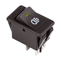 Выключатель клавишный 12V 35А (4с) ON-OFF с желтой LED подсветкой REXANT | код 36-4442 | REXANT