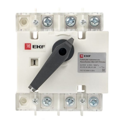 Рубильник-выключатель 100A 3P c рукояткой управления для прямой установки PowerSwitch PROxima | код psds-100-3 | EKF фото 3