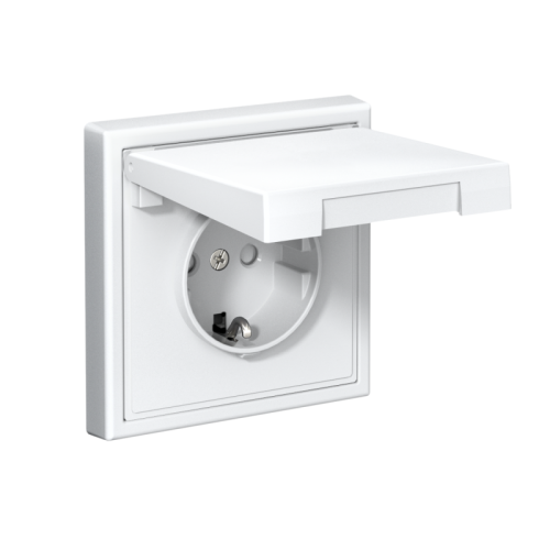 ARTGALLERY РОЗЕТКА с заземл. со шторк. с крышк., 16А, IP20, механизм, быстрозажимные клеммы, лотос | код GAL001346S | Systeme Electric фото 4