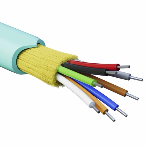 Кабель волоконно-оптический, распределительный, арамидные упрочняющие нити, для внутренней прокладки, нг(A)-HFLTx, 8 ОВ, категория O | код RNDT3C8AQ03-E | DKC