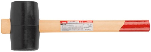 Киянка 50мм 300г деревянная ручка резиновая КУРС 45350 фото 3