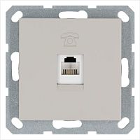 Телефонная розетка RJ11 с накладкой, цвет Тауп | код G6101T | Jasmart