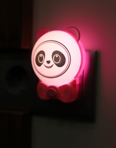 Светильник светодиодный NL-253 "Панда с бантиком " LED ночник с выкл. смена цветности свечения 220В Camelion 15006 фото 6