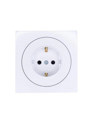 Розетка 1-м OSEN IP20 16А с защ. шторками ПБТ бел. LEZARD 743-0288-124B фото 3