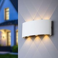 Светильник WL12 WH декор. подсветка светодиод. 6х1Вт IP54 бел. ЭРА | код Б0034610 | Эра