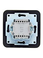 Кнопка звонка 1-кл.СП ASTI 10А IP20 в сборе черн. бархат LEZARD 7081-4242-103