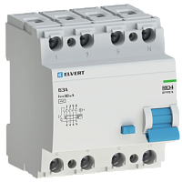 Устройство защитного отключения R10 4P 63А 30мА тип AC ELVERT | код R1043AC-63 | ELVERT