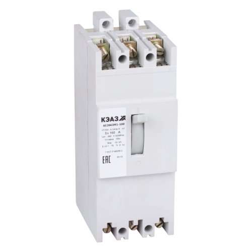 Силовой автоматический выключатель АЕ2063М1-120-125А-10Iн-400AC-НР400AC-У3 | код 276938 | КЭАЗ