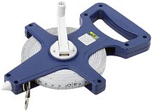 Рулетка землемерная, синий открытый корпус, фибергласовая лента 30 м | код 17630 | FIT