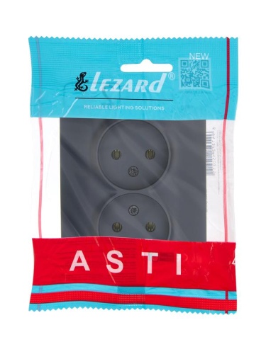 Розетка 2-м СП ASTI 16А IP20 без заземл. термопласт черн. бархат LEZARD 7081-4200-128B фото 4 Розетка 2-м СП ASTI 16А IP20 без заземл. термопласт черн. бархат LEZARD 7081-4200-128B фото 4