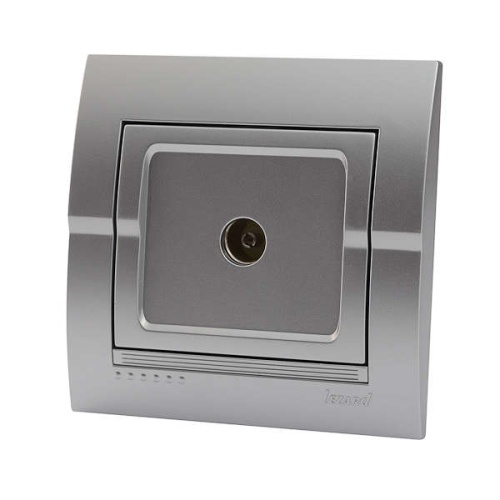 Розетка телевизионная проходная TV СП Deriy серебр. металлик LEZARD 702-2828-129 Розетка телевизионная проходная TV СП Deriy серебр. металлик LEZARD 702-2828-129