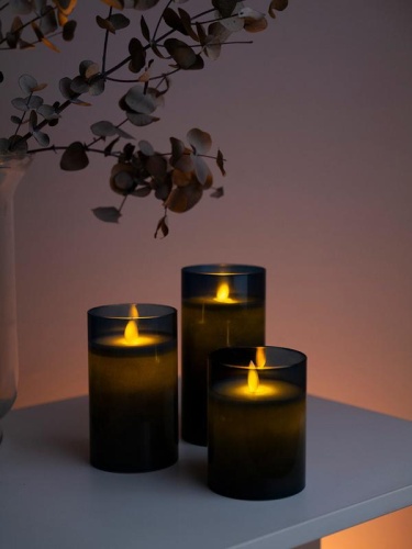 Светодиодный светильник Свечи (3 свечи, пульт ДУ, синие) CL7-SET3-bu ФАZА | код 5060074 | JazzWay