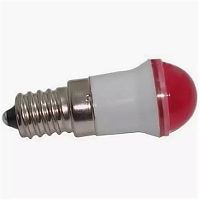 Светодиодная лампа СКЛ-9А-К-2-110, красная, 110В 50Гц/пост., цоколь Е14/25х17, УХЛ2.1 | код A8021-T200057292 | Каскад-Электро