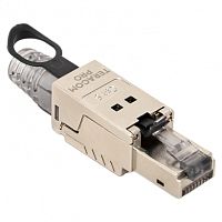 Коннектор TERACOM PRO полевой заделки RJ-45 (8P8C) экранированный STP для кабеля Cat.6A | код TRP-PLUG-6ASTP-FST | EKF
