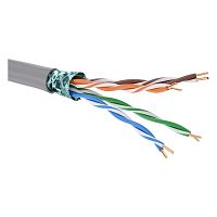 Кабель витая пара кат. 5E экранированный F/UTP, 4 пары, нг(А)-LSLTx, цвет внешней оболочки серый, катушка 305 м | код RN5EFUK03GY | DKC