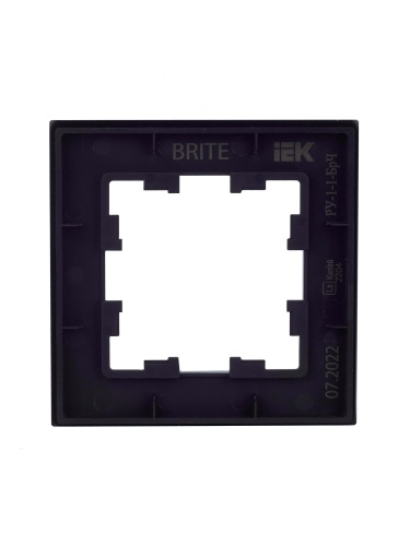 Рамка 1-м BRITE РУ-1-1-БрЧ металл черн. | код. BR-M12-M-K02 | IEK фото 2 Рамка 1-м BRITE РУ-1-1-БрЧ металл черн. | код. BR-M12-M-K02 | IEK фото 2