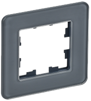 BRITE Рамка 1-мест. РУ-1-2-Бр стекло графит RE IEK | код BR-M12-G-41-K53 | IEK