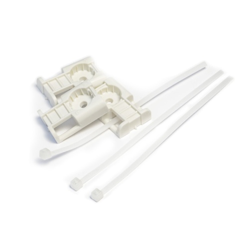 Комплекты крепления площадка для прямого монтажа белая со стяжкой 2,5х100 мм (100 шт) Промрукав | код PR13.02512 | ПРОМРУКАВ