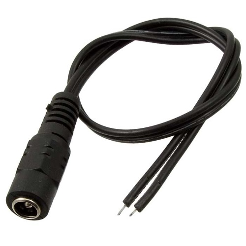 Разъём питания штырьковый RUICHI JR-F29A DC 5.5*2.5 мм 30cm, на проводе 30 см | код 109214 | Ruichi