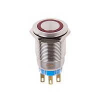 Кнопка антивандальная 19 250В Б/Фикс (5с) (ON)-OFF/(OFF)-ON красная REXANT | код 36-3450 | REXANT