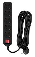 Сетевой фильтр PC Pet AP01006-5-B 5м (5 розеток) черный (пакет ПЭ) | код 619895 | PC PET