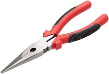 Тонконосы ''Стандарт'', красно-черные пластиковые ручки, полированная сталь 200 мм | код 48300 | FIT