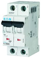 Автоматический выключатель 32А, кривая отключения С, 2 полюса, откл. способность 6 кА, PL6-C32/2 | код 286570 | EATON