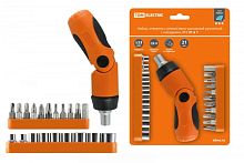 Набор, отвертка с реверсивно-рычажной рукояткой с насадками, №2, 21 предмет Алмаз TDM | код SQ1019-0202 | TDM