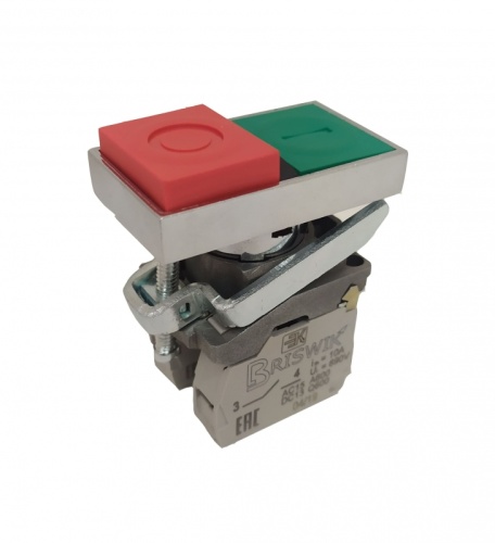 Выключатель Briswik КМЕ 9603м -С зел-красн IP65 УХЛ3 10А 0но+3нз | код aD-FC-5Ai-0634 | Briswik