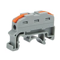 Клемма СМК 222-421D проходная 1-полюсная, с креплением на DIN-рейку (0,08-4 мм?), серая (5 шт./уп.) REXANT | код 07-6263-1-05 | REXANT