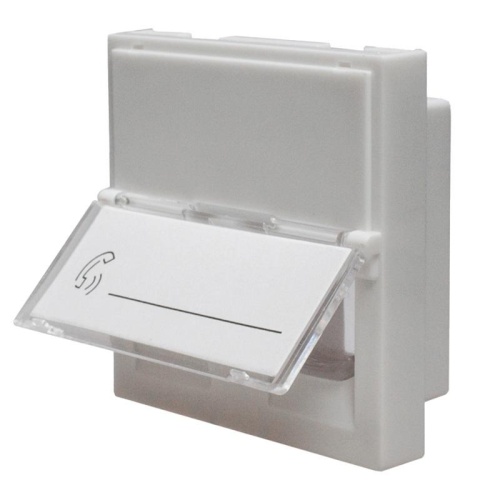 Панель лицевая 2 порта (45х45 Keystone шторки откидное маркировочное окно) (DIY упак.) | код 10-0302-1 | SUPRLAN