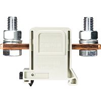 Сильноточная болтовая клемма, тип фиксации провода: перевернутый болт-перевернутый болт, номинальное сечение: 95 мм кв., 250A, 1000V, ширина: 32 мм, цвет: серый, тип монтажа: DIN 35 | код 56.395.1055.0 | Wieland