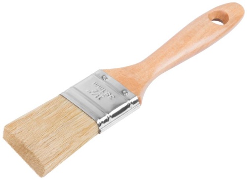 Кисть флейцевая "профи" натур. светлая щетина деревянная ручка 1. 5дюйм (38мм) FIT 01114