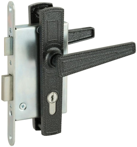 Замок врезной с ручками "Зенит" ЗВ4-3.01 серебр. 67001 фото 2